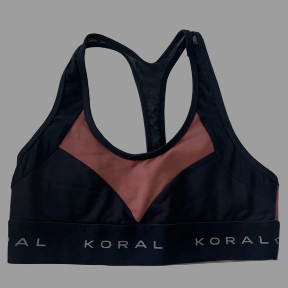Koral Sports Bra Black and Rust Size Medium - Picture 2 of 3